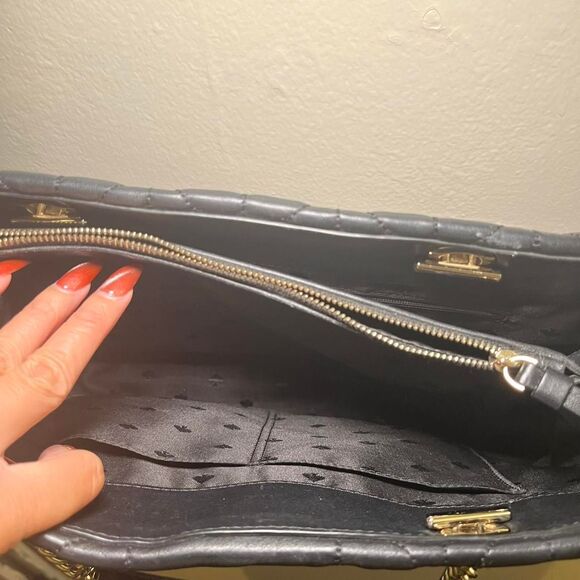 Kate Spade Briar Lane Quilted Willis Black Leather Tote Women's Handbag - Picture 8 of 8